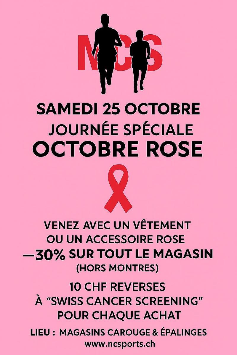 Samedi 25 octobre - Journée spéciale Octobre rose